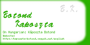 botond kaposzta business card